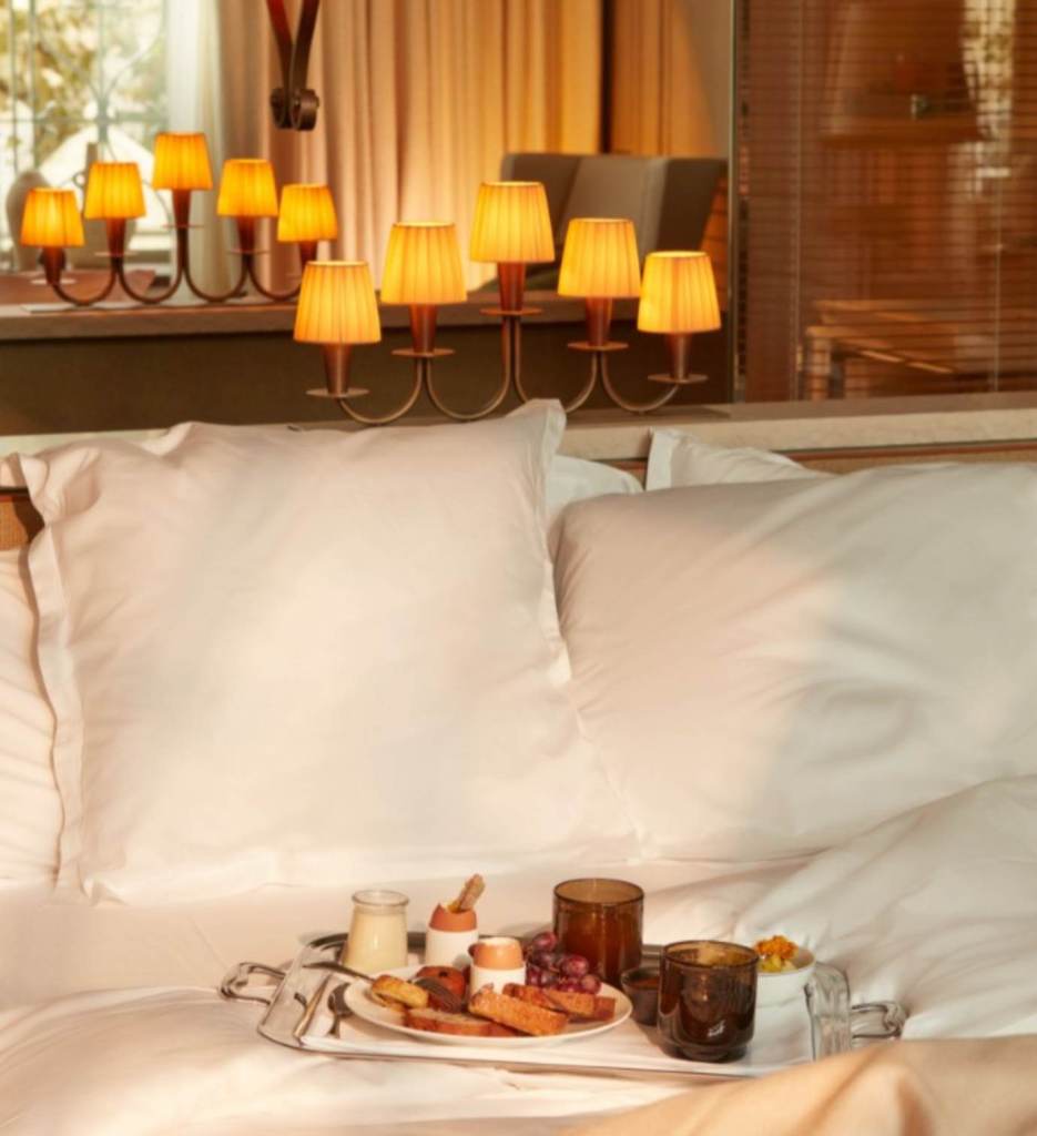 Breakfast in bed at Mondrian Bordeaux Les Carmes