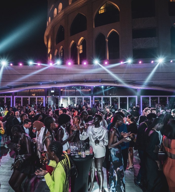 Patio at Walima Doha hosting a party