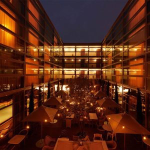 The Morimoto restaurant terrace at the Mondrian Bordeaux